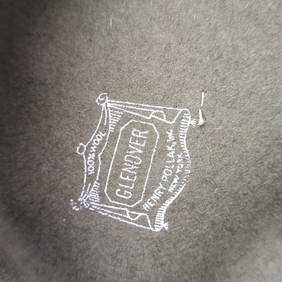 Vtg 60s Hat Doris Designed   avocado green Stovepipe unique festival indie wool - Picture 4 of 6